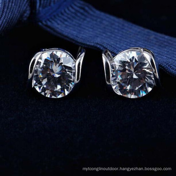 White Crystal Zircon Earrings Stud Earrings